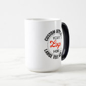 Großformat-Text Werbe-Logo Hitzeändernde Tasse (VorderseiteRechts)