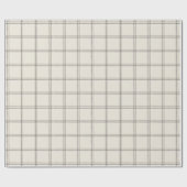 Großformatige Holzkohle-Fensterpaneel-Karomuster Geschenkpapier (Flach)