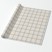 Großformatige Holzkohle-Fensterpaneel-Karomuster Geschenkpapier (Ungerollt)