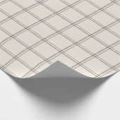Großformatige Holzkohle-Fensterpaneel-Karomuster Geschenkpapier (Ecke)