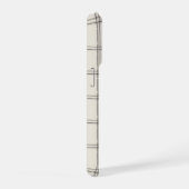 Großformatige Holzkohle-Fensterpaneel-Karomuster iPhone Hülle (Rechte Seite)