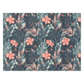 Großformatige tropische Blumen und Blätter Tischdecke (Vorderseite (Horizontal))