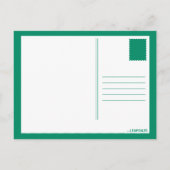 großformatige Wandkunst auf Backstein-Gebäude Postkarte (Rückseite)