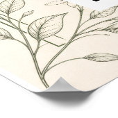 Großformatiges botanisches Hochzeitsfoto-Sharing-Q Poster (Ecke)