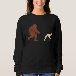 Großfuß gehender Hund gehender Hund Whippet Hund W Sweatshirt