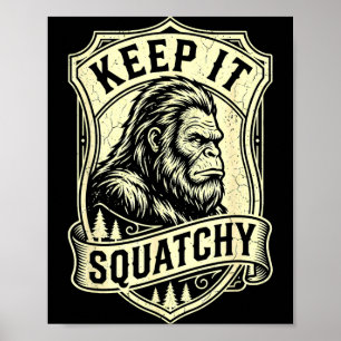 Großfuß lustig Sasquatch behalten Poster