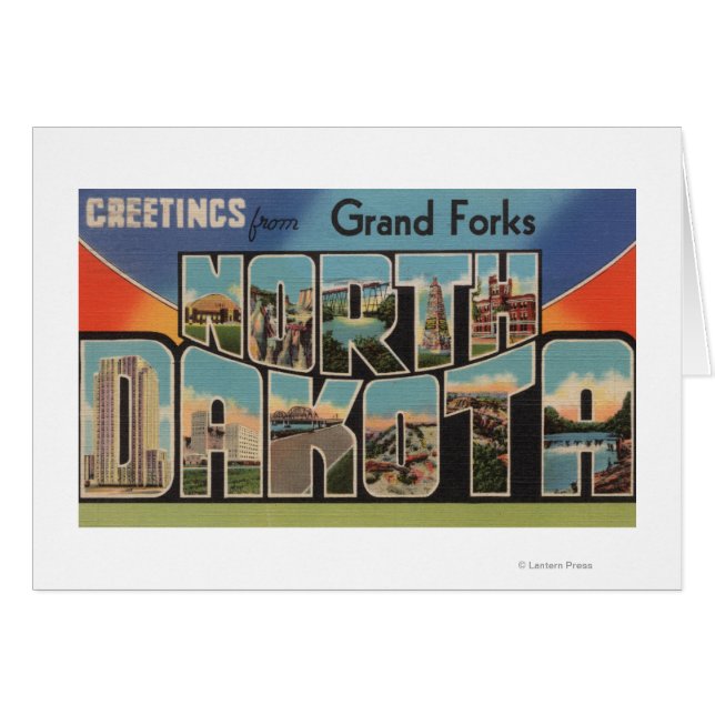 Großgabeln, Nord-Dakota - Großbuchstabe (Vorderseite (Horizontal))