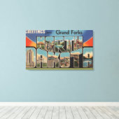 Großgabeln, Nord-Dakota - Großbuchstabe Leinwanddruck (Insitu (Holzboden))