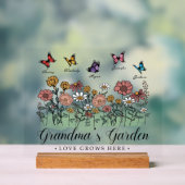 Großgarten Modern Keepake 5 Individuelle Name Acrylschild (Neutral)