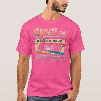 Großgezogen auf Old School Hip Hop Kassette Graffi T-Shirt
