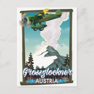 Grossglockner-Berg Österreich Reiseplakat Postkarte