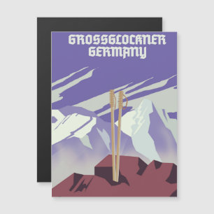 Großglockner Deutschland Bergposter. Magnetkarte