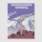 Großglockner Deutschland Bergposter. Magnetkarte (Vorderseite)
