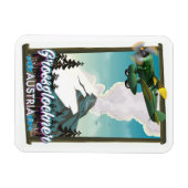 Großglockner-Gebirge Österreichisches Reiseplakat Magnet (Horizontal)
