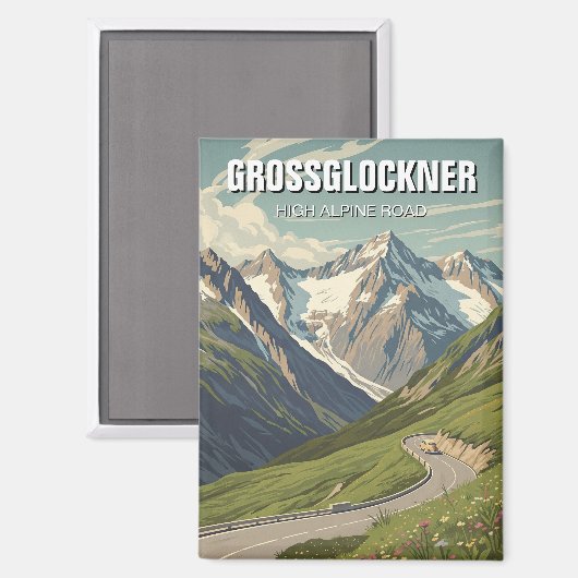 Grossglockner Hochgebirge Magnet (Vorderseite/Rückseite)