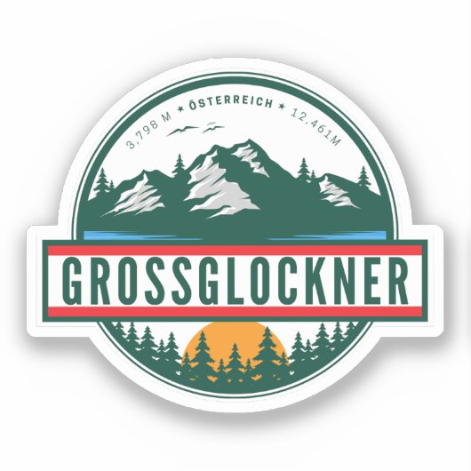 Grossglockner Hochgebirgsstraße - Alpenmotob Aufkleber (Vorderseite)