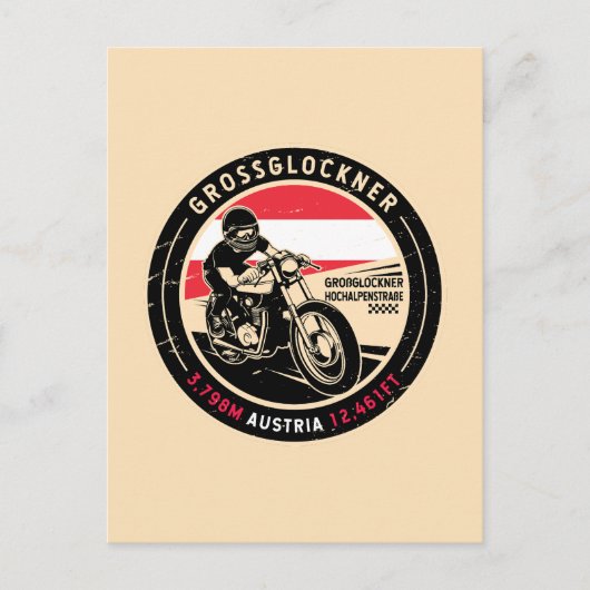 Großglockner | Österreich | Motorrad Postkarte (Vorderseite)