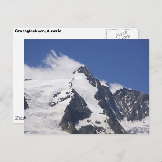Großglockner, österreichische Alpen Postkarte (Vorne/Hinten)