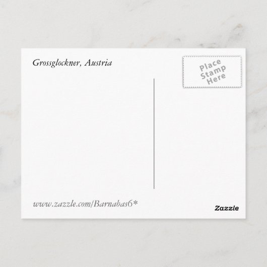 Großglockner Postkarte (Rückseite)