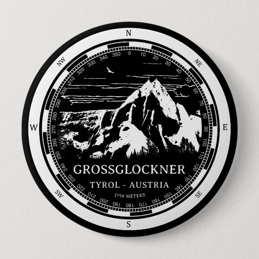 Grossglockner - Tirol - Alpen Button (Vorderseite)
