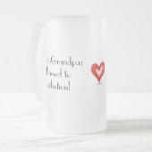 Großgroßvater-Geschenk von Großenkindern, Mattglas Bierglas (Vorderseite Links)