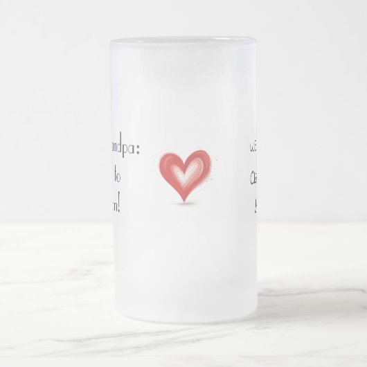 Großgroßvater-Geschenk von Großenkindern, Mattglas Bierglas (Mittel)