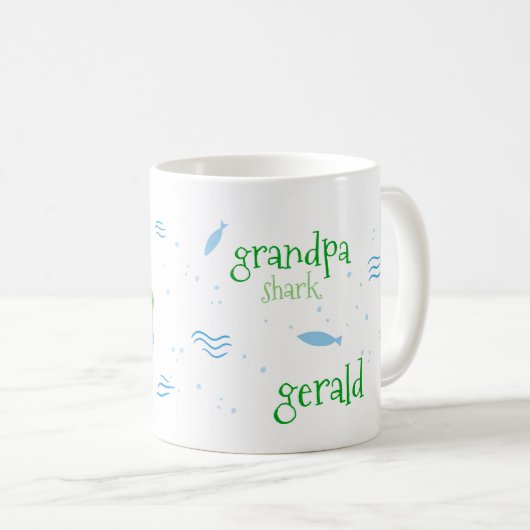 Großhaie - Grün Kaffeetasse (VorderseiteRechts)