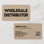 Großhändler Kraft Visitenkarte (Vorne/Hinten)