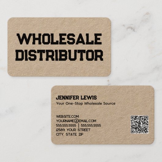 Großhändler Kraft Visitenkarte (Vorne/Hinten)