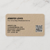 Großhändler Kraft Visitenkarte (Rückseite)