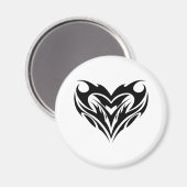 Großherz-Tribal Tattoo-Design Magnet (Vorderseite/Rückseite)