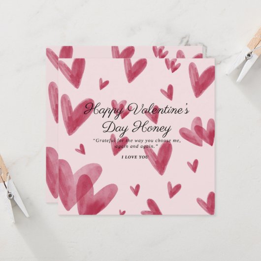 Großherzige Valentinskarte (Vorderseite/Rückseite Beispiel)