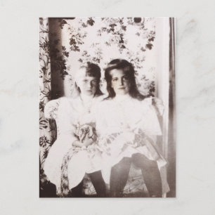Großherzogin Anastasia & Marie von Russland, Roman Postkarte