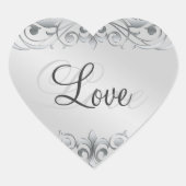 Großherzogin Silver Scroll Liebe Sticker (Vorderseite)