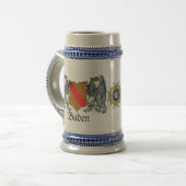 Grossherzogthum Baden Stein/Bier-Tasse Bierglas (Vorderseite Links)