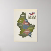 Großherzogtum Luxemburg-Landkarte