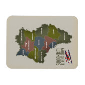 Großherzogtum Luxemburg-Landkarte Magnet (Horizontal)
