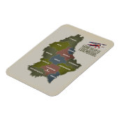 Großherzogtum Luxemburg-Landkarte Magnet (Linke Seite)