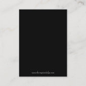 Großherzogtum Schwarzer Falttisch Platzkarte (Rückseite)