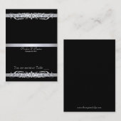 Großherzogtum Schwarzer Falttisch Platzkarte (Vorne/Hinten)