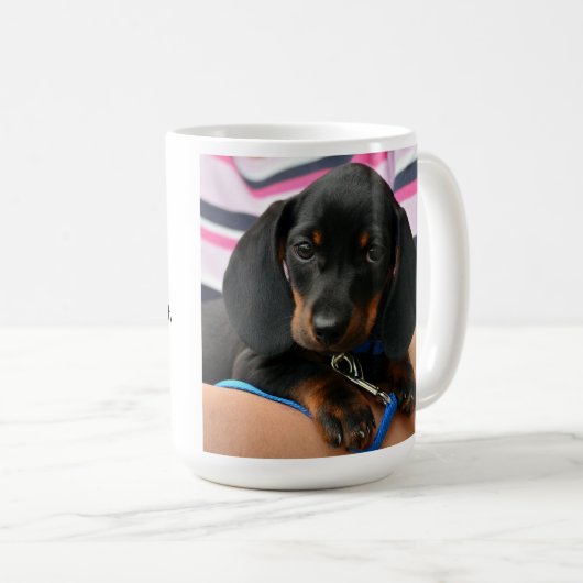 Großhund Personalisiertes Haustier Foto Funny Dose Kaffeetasse (VorderseiteRechts)