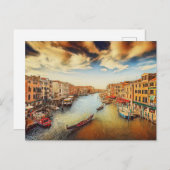 Großkanal Venedig mit Gondeln Postkarte (Vorne/Hinten)