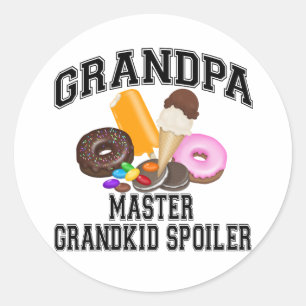 Großkind Spoiler Grandpa Runder Aufkleber