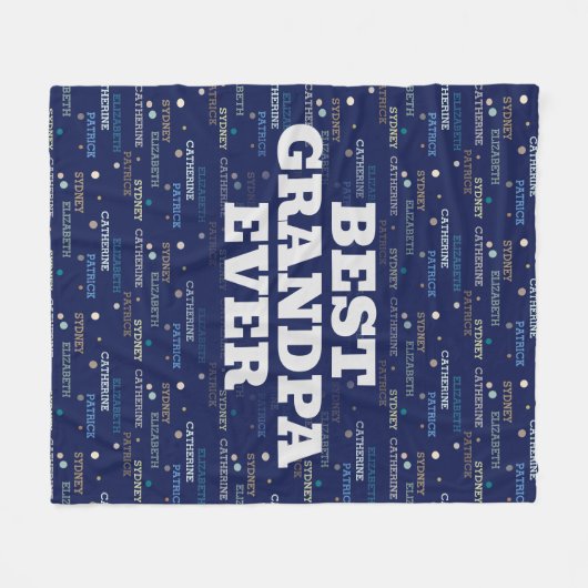 Großkinder 3-4 Namen Fleecedecke (Vorderseite (Horizontal))