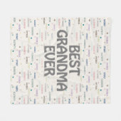 Großkinder 3-4 Namen Fleecedecke (Vorderseite (Horizontal))