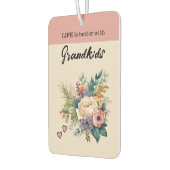 Großkinder 4 Foto Blumenherzen rosa Autolufterfrischer (Links)