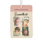 Großkinder 4 Foto Blumenherzen rosa Autolufterfrischer (Rückseite)