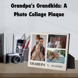 Großkinder: Eine Fotocollage Plaque Fotoplatte
