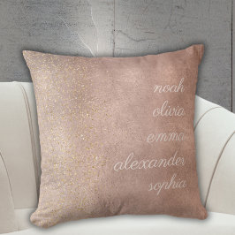 Großkinder ernennen Minimal Pink Gold Glitzer Kissen