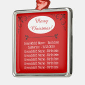 Großkinder ernennen Weihnachten für Großeltern Silbernes Ornament (Links)